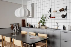 Hängeleuchte Stoff Metall E27 B: 60 cm H: max. 120 cm Weiß