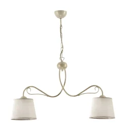 Hängeleuchte Stoff Metall LOCOLA Esszimmer Lampe