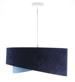 Hängeleuchte Stoff rund Ø 50 cm Velours Optik Modern MARLON