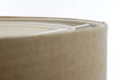 Hängeleuchte Stoffschirm rund D: 40 cm Natur Creme Stoff E27