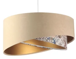 Hängeleuchte Stoffschirm Velours Optik Ø 50 cn wohnlich E27