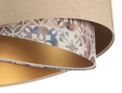 Hängeleuchte Stoffschirm Velours Optik Ø 50 cn wohnlich E27