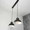 Hängeleuchte SVEN in Schwarz 2-flmg