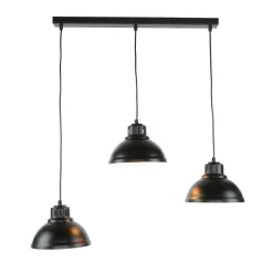 Hängeleuchte SVEN in Schwarz 3-flmg