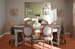 Hängeleuchte THOREN Nickel kürzbar Lampe Esszimmer