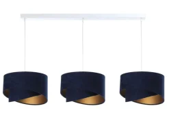 Hängeleuchte verstellbar 3-flammig E27 Weiß Blau Gold E27