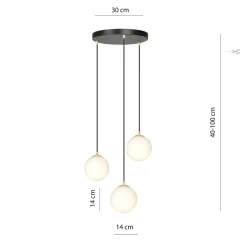 Hängeleuchte verstellbar Schwarz Weiß Gold E14 Esstisch