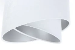 Hängeleuchte Weiß Silber E27 Stoff Velours Optik 3-flammig