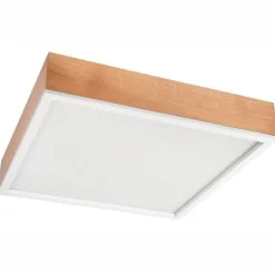 Holz Deckenleuchte Glasschirm E27 B:48 cm blendarm