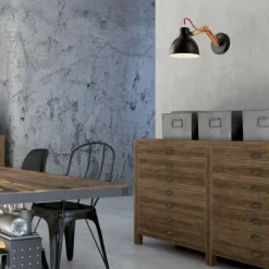 Holz Schwarz Spot Modern vielseitig TIASIA Lampe