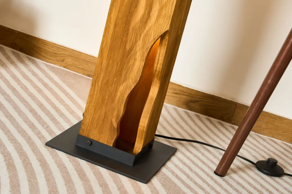 Holz Stehlampe Skandinavisch 141 cm klein E27 wohnlich