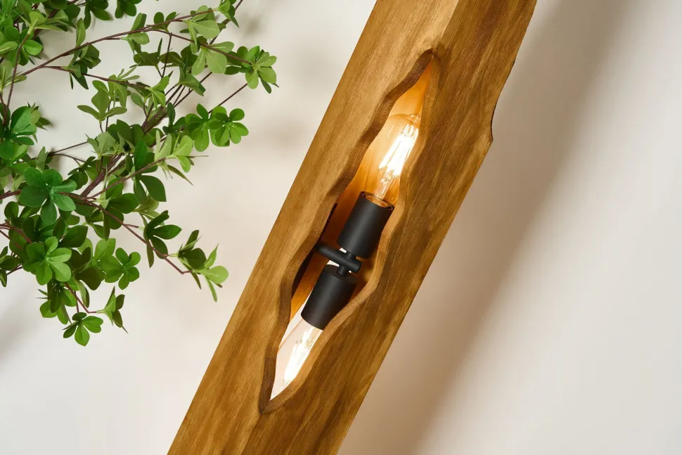 Holz Stehlampe Skandinavisch 141 cm klein E27 wohnlich