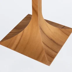 Holz Tischlampe Modern Holz 53 cm Teak Furnier E27