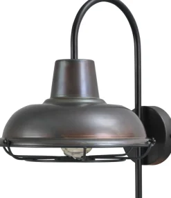 Hotelleuchte DI PANNA in Schwarz Roter Metall Optik