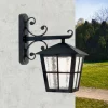 Idyllische Wandlampe LUDGER Schwarz Rustikal Hof