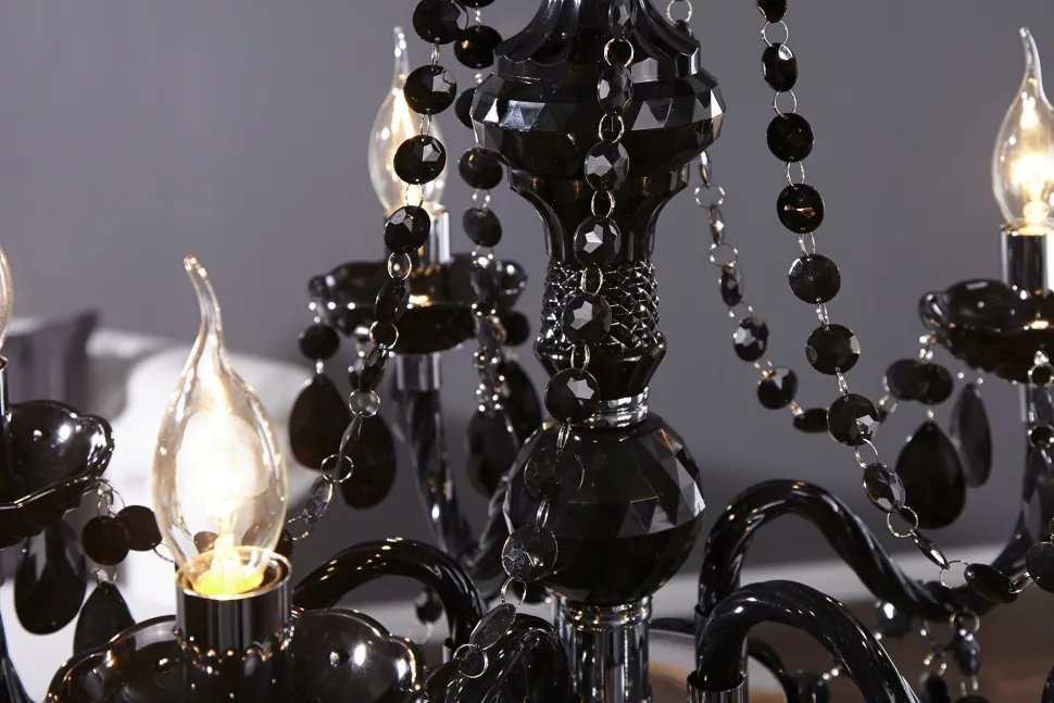 Imposant Pendellampe Klassisch E14 Schwarz Acryl