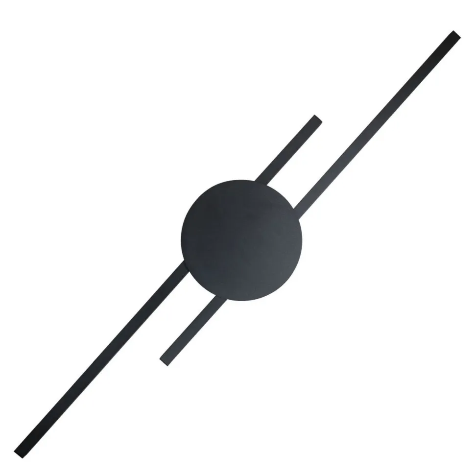 Indirekte Wandlampe LED Schwarz 3000 K Metall 86 cm lang