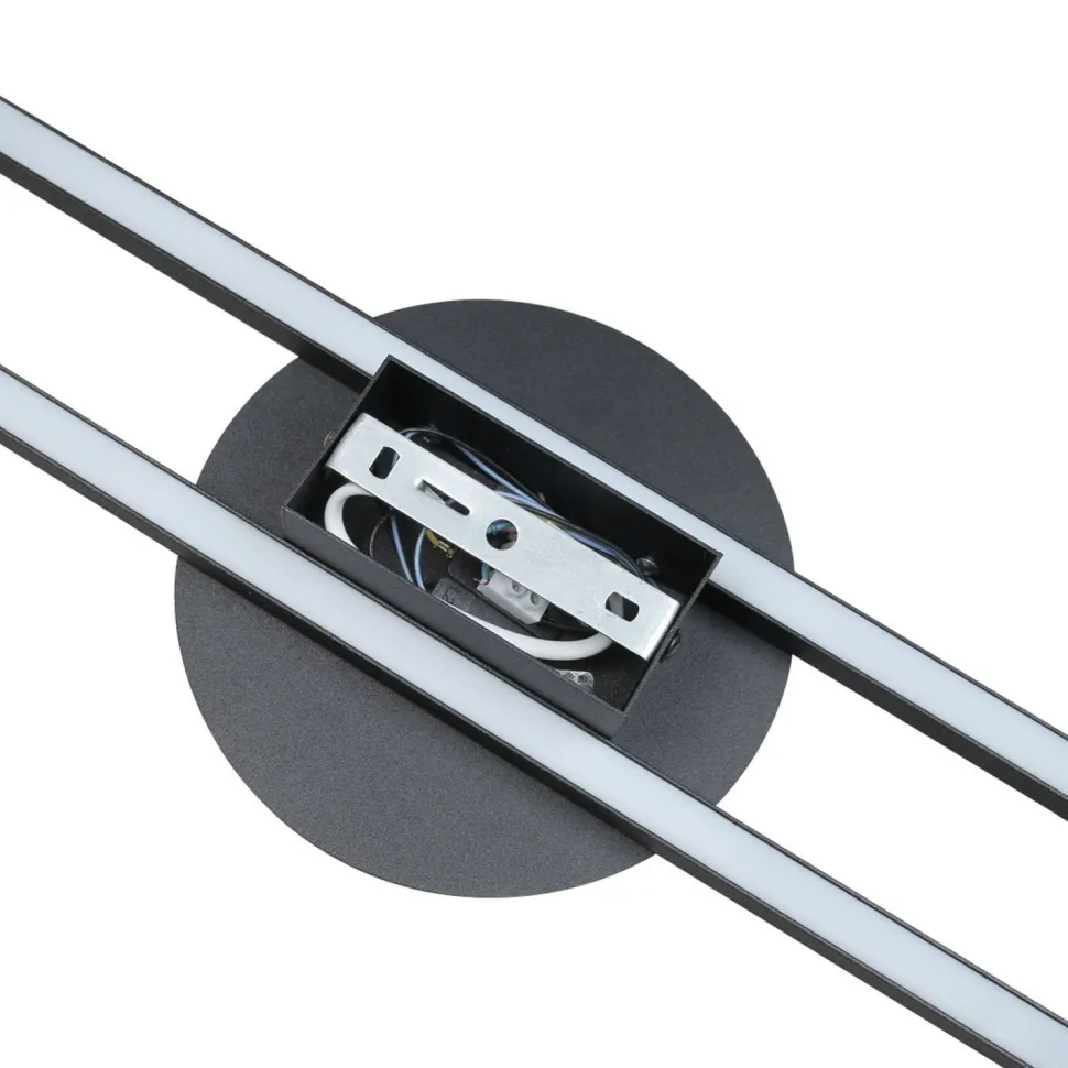 Indirekte Wandlampe LED Schwarz 3000 K Metall 86 cm lang