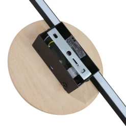 Indirekte Wandlampe LED Schwarz Natur Metall Holz 3000 K