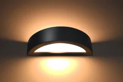 indirekte Wandlampe Schwarz Up Down 40 cm breit E27