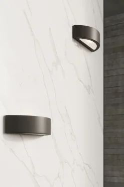 indirekte Wandlampe Schwarz Up Down 40 cm breit E27