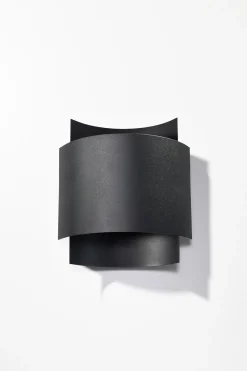 indirekte Wandleuchte Schwarz Up Down Metall Treppe Flur