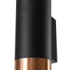 indirekte Wandleuchte Up Down Metall Schwarz Kupfer