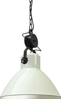 Industrie Hängeleuchte Weiß Handarbeit schwenkbar