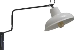 Industrie Hotelleuchte in Schwarz Roter Metall Optik