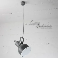 Industrie Pendellampe Esstisch verstellbar in Zink