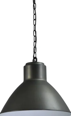 Industrie Pendelleuchte Grau Metall Handarbeit