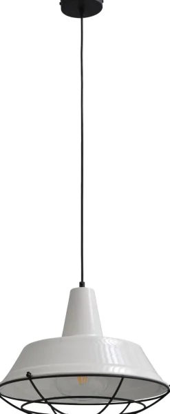 Industrie Pendelleuchte Weiß