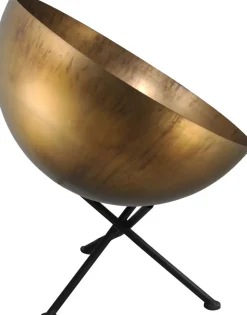 Industrie Tischlampe in Messing Antik Ø40cm LARINO