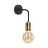 Industrie Wandlampe LORELEIA in Schwarz Messing