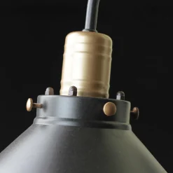 Industrie Wandlampe Schwarz Kupfer E27 T:40cm LOFT