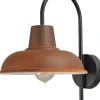 Industrie Wandleuchte in Rost Braun