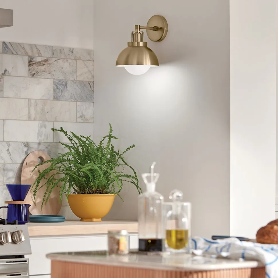 Innenleuchte 3-in-1 Wand Decke Hänge Metall Glas in Bronze