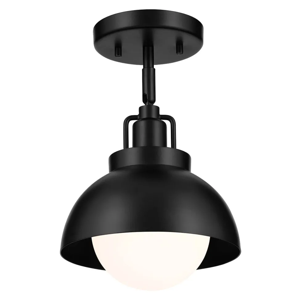 Innenleuchte 3-in-1 Wand Decke Hänge Schwarz Metall Glas