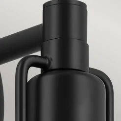 Innenleuchte 3-in-1 Wand Decke Hänge Schwarz Metall Glas