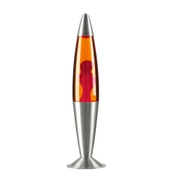 JENNY Lavalampe Orange Wachs Rot 42cm hoch Retro