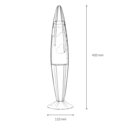 JENNY Lavalampe Orange Wachs Rot 42cm hoch Retro