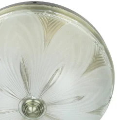 Jugendstil Deckenleuchte E27 mit Glasschirm Messing Optik