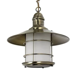 Jugendstil Hängeleuchte Sudan in Messing Optik