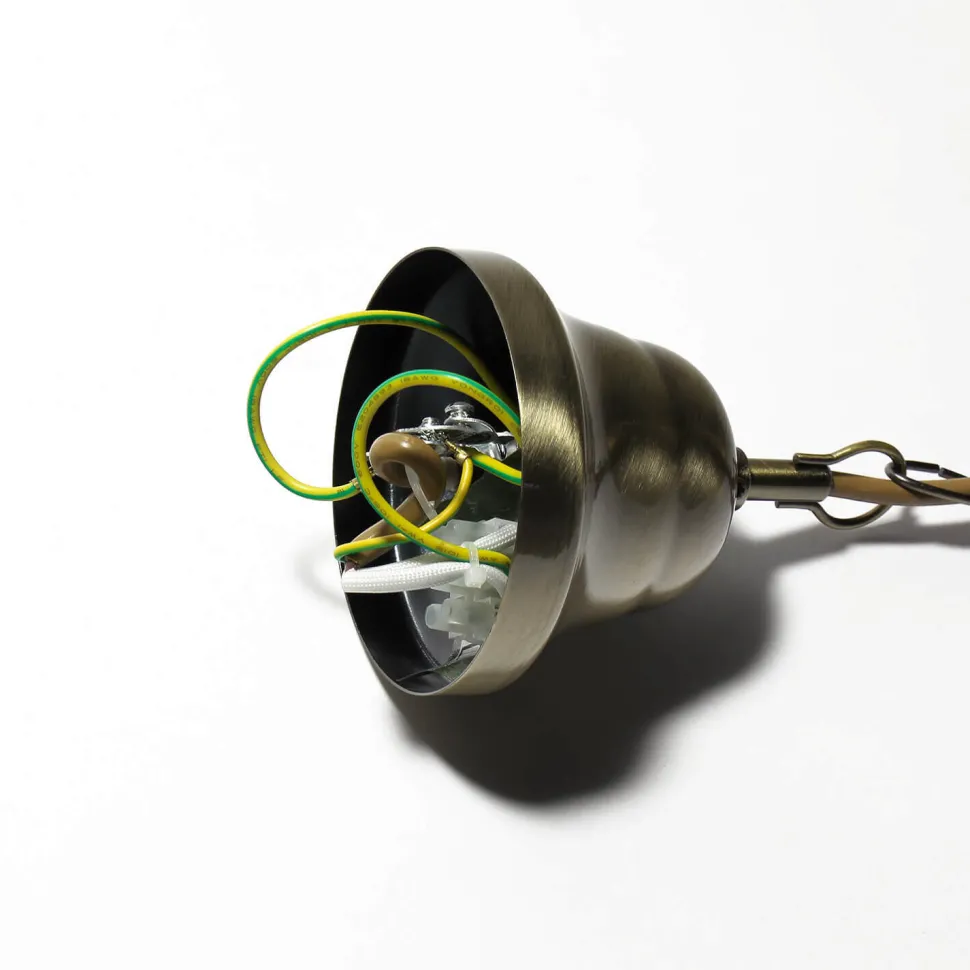 Jugendstil Hängeleuchte Sudan in Messing Optik