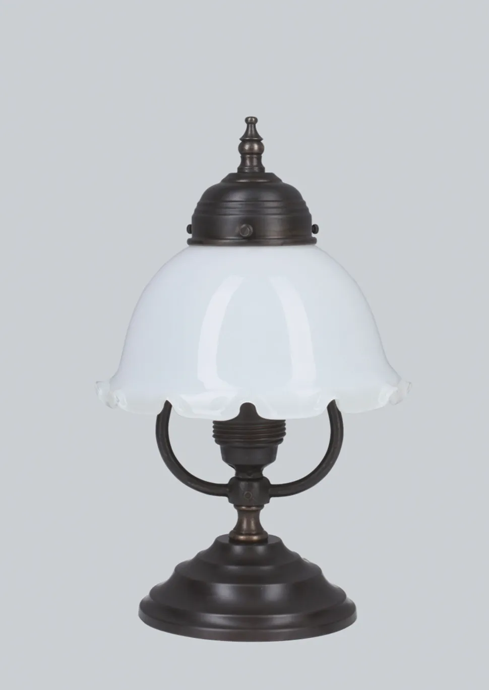 Jugendstil Tischleuchte echt Antik Messing V20