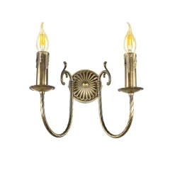 Jugendstil Wandlampe Bronze Hell