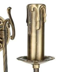 Jugendstil Wandlampe Bronze Hell