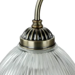 Jugendstil Wandlampe mit Glasschirm Antik