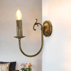 Jugendstil Wandleuchter E14 Petalo