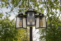 Kandelaber Aluminium Glas E27 IP44 195 cm Vintage